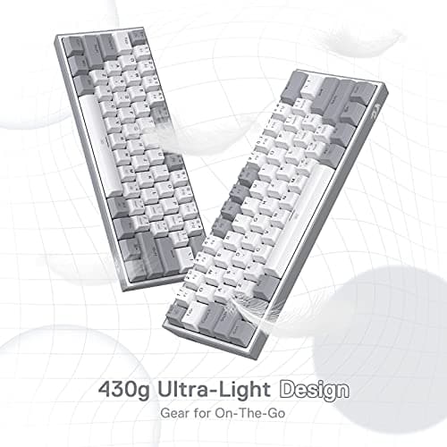 Redragon K617 Fizz 60% Wired RGB Gaming Keyboard, 61 Keys Compact Mechanical Keyboard w/White and Gr 4