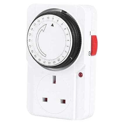 Timers for Electrical Outlets, 24H Cycle Mechanical Timer Switch Socket, Intelligent Timer Outlet for Drinking Fountains, Water Heater, Air Conditioner, Advertising Lighting