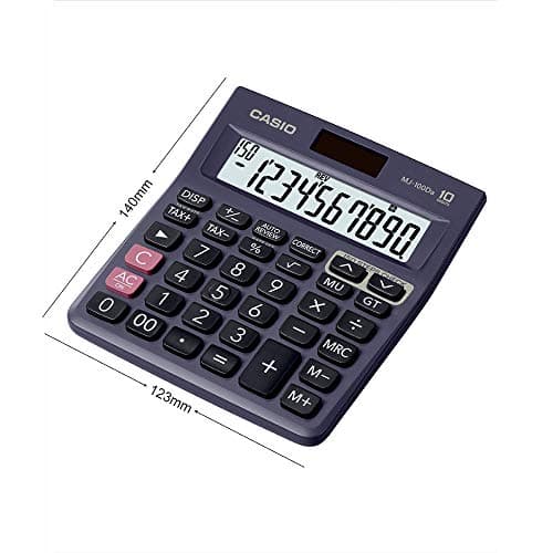 Casio MJ-100Da 150 Steps Check and Correct Desktop Calculator with Tax & GT Keys & On Display Indication of Active Constant (K) 3