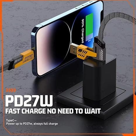 4 in 1 Multi Function Fast Charging & Data Transfer cable 65W | Multi-Purpose USB Type C to USB A | Type A to Type C |Type C to Type C | Compatible for iPhones, iPads, Tablets, MacBooks 3