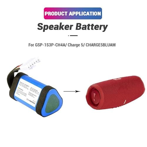 3.6V 7500mAh 27Wh Battery Replacement for Charge 5 Bluetooth Speaker – Rechargeable Lithium Speaker Battery Pack 4