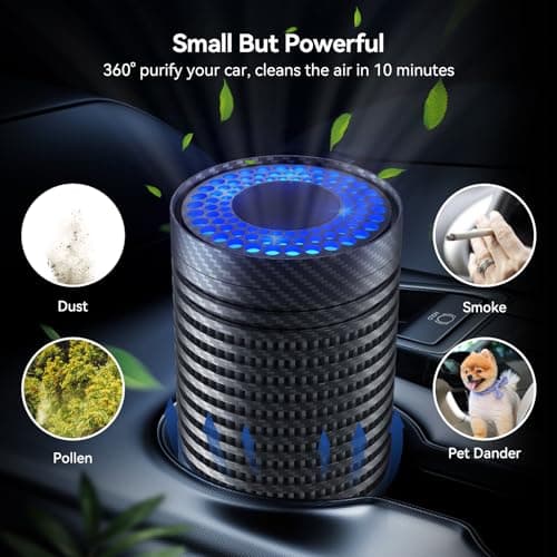 Mini Air Purifier For Bedroom, Small Room Air Purifiers For Home, Portable Air Purifier For Pets Allergies, Desk Air Purifier For Office, Baby Air Purifier For Nursery, Blue Pure Mini Max 3