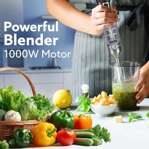 AGARO Grand 1000 Watts Hand Blender with 2 Variable Speed Modes & Speed Regulator, Stainless Steel Blades (Black) 3
