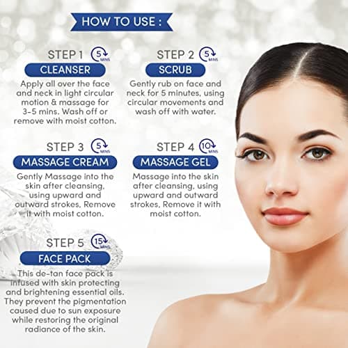 Herbal Tree Diamond Facial Kit for Sparkling, Lustrous Glow, Improve Skin Clarity with Diamond Dust for Reduce Blemishes & Instant Brightness | Suitable for Women & Men (525 gm + 5 ml) 4
