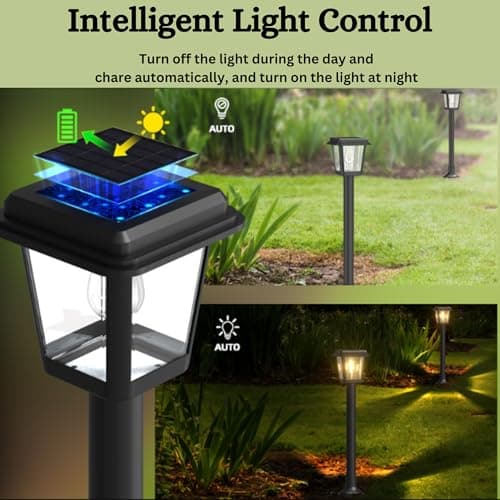 XERGY® Solar Outdoor Waterproof Pathway Lights, LED Solar Lights for Garden, Solar Walkway Lamp Lights Maintain 10 Hours of Lighting for Your Garden, Landscape, Path, Yard, Bolcany, Driveway 4