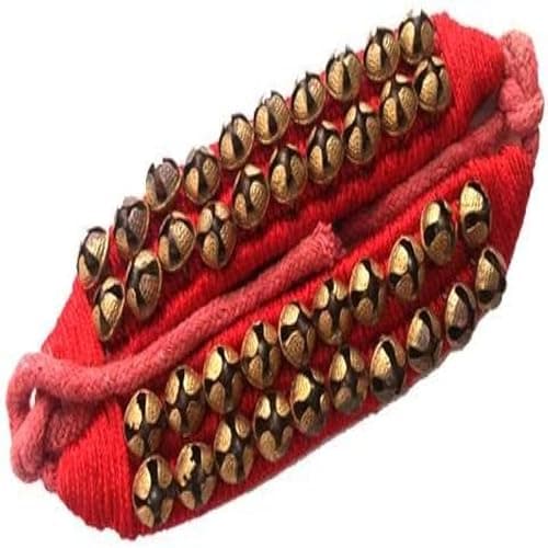UAPAN MetalCraft Ghungroo Red Pad 2 Line, Ghungru 2 Line Red Pad, Red Pad Ghungroo 2 Line 2