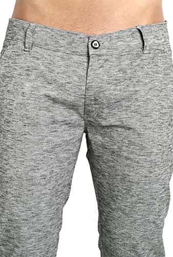 Majestic Man Slim Fit Formal Trousers for Men (Grey Black,34) | Rise Style: Mid Rise 6