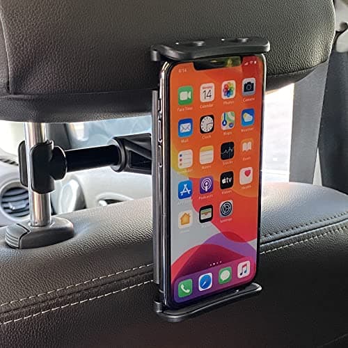 Florican Car Headrest Mobile Tablet Holder Stand for All Mobiles & Tablet 4" to 10" | Universal Compatibility with All Cars Sedans SUV's | Car Rear Seat Pillow Mobile Holder Stand (FLR69) 3