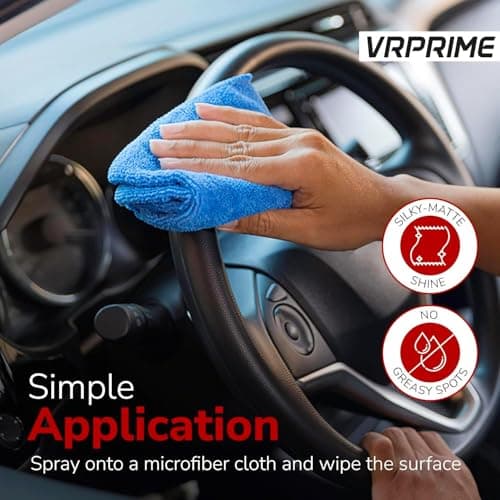 VRPRIME Car Interior Cleaner | Car Dashboard, Seat, Door | Leather, Plastic and Fabrics | Removes Tough Stains and Dirt with Microfiber Cloth (500ML) (Pack of 1) 4