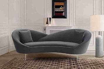 Modern 3 Seater Sofa Comfortable Or Classified Designe For Living Room Bedroom Or Office (Orange) (Grey G2) Wood