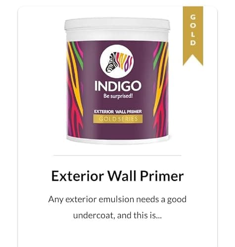 Indigo Exterior Wall Primer Gold Series | Durable Primer| Exterior Paint | 4 Liter | White 2