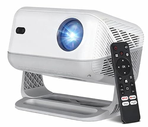 BeamX Shark Smart Projector 4K Android 13 Home Theater Projector with Auto Focus & Auto Keystone, 18000 Lumens Brightness, Dolby Audio, WiFi 6, Bluetooth HDMI ARC 300 Inch Display for Home & Bedroom