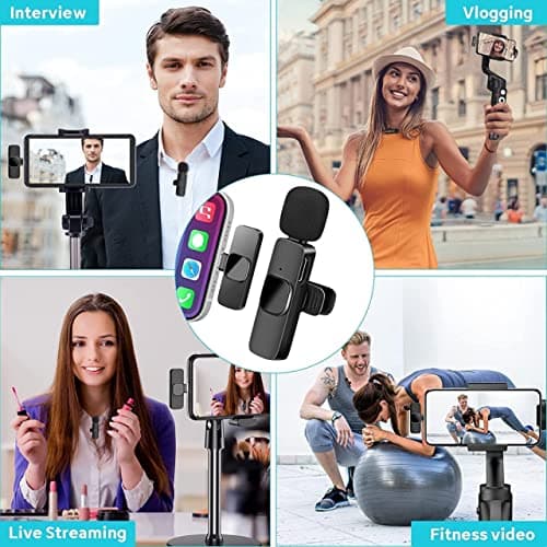 Careflection K8 Wireless Collar Mic for Type-C Android Cell Phone,Tablets & iPhone Supported Lavalier Microphone, Noise Reduction Lapel Mike -shoots,Youtubers, Video Recording,Facebook,Live Stream (1) 5