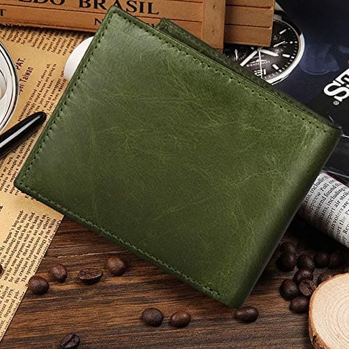 WildHorn RFID Protected Leather Wallet for Men,Green 5