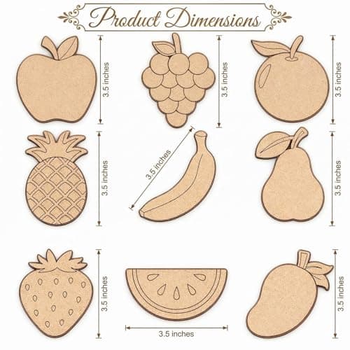 ImagiVibe Paint Your Own Fruits Fridge Magnet Kit for Kids | 9 MDF Cut-Outs DIY Painting Activity with Colours & Brush | Creative Screen-Free Art & Craft Kit | Made in India (Fruits) 5