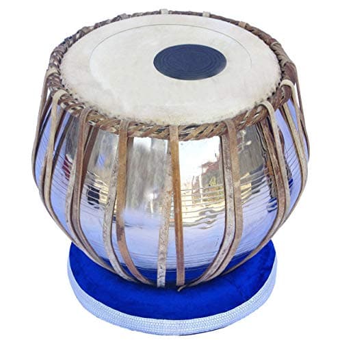 sm'sai musicals Steel Tabla Handmade duggi/dugga with Cushion- Multi Color