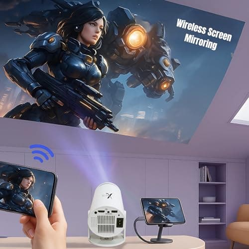 BEAMX Vision Pro Fully Smart Android 13 | H713 Chipset | TF Card | Miracast | 4k Support | 4D Keystone Adjustment | Compatible with TV Sticks, Windows, iOS, Android, Gaming Consoles 3