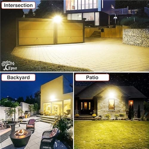 Epyz 50Watt Solar Flood Light Outdoor Waterproof with Remote Control for Home Automatic LED Lamp [ Pack of 1, Warm Yellow Light ] [ 4000mAh, 183LED ]-Light Power 50W - 4000mAh 2