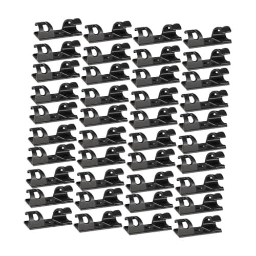 SNAPPSY 100x Cable Clips Organizer Utility Cord Organizer Holders for Indoor Desktop Black