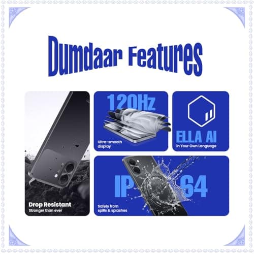 Tecno Spark GO 3 (Ink Black, 4GB+64GB | Super Durability Drop Resistant & IP64 Rated | Make Calls Without Network* |Ella Al in Your Own Language | Super Smooth 120Hz 6.74" Display |5000mAh Battery 2