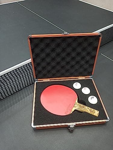 Powerkraft Table Tennis Aluminium Framed Premium Racket CASE Cover + ABS - Black. Table Tennis Racket case,Bat Cover, Bat case. TT Gift 2