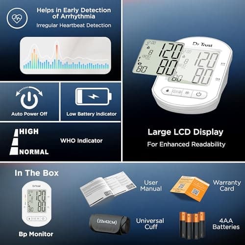 Dr Trust USA Digital BP Machine, Blood Pressure Monitoring with Bluetooth Connectivity for Accurate Measurements & Tracking via Smartphone Bp Monitor 4