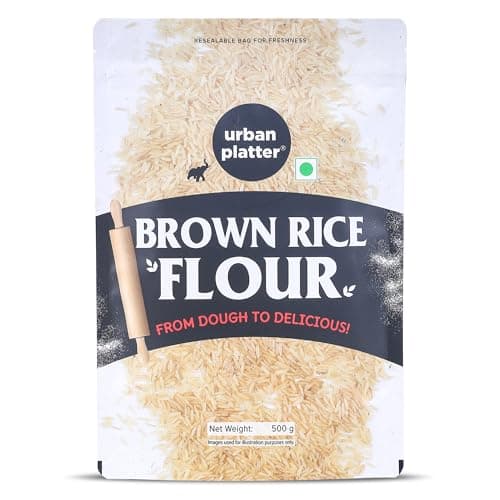 Urban Platter Brown Rice Flour, 500g (Gluten-free | Good Source of Fiber and Protein | Ideal for Baking)