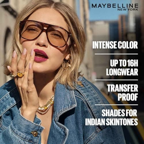 Maybelline New York Liquid Matte Lipstick, Long Lasting, 16hr Wear, Superstay Matte Ink, 150 Savant, 5ml 3