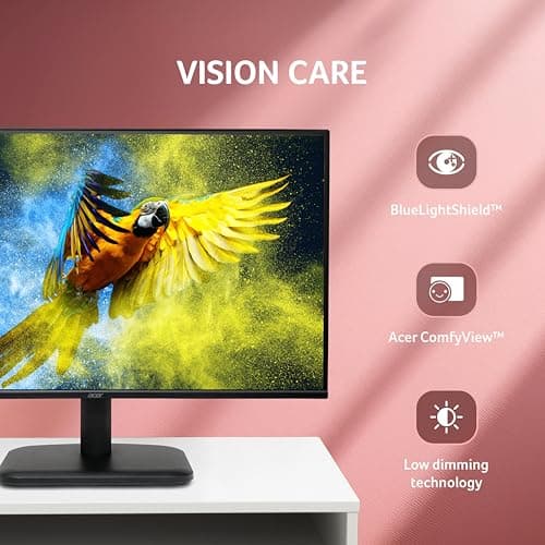 acer EK251Q P6 24.5 Inch Full HD IPS LED Monitor | 144Hz Refresh Rate | 1ms VRB | AMD FreeSync | ZeroFrame Design | sRGB 99% | Flicker-Less & BlueLightShield | HDMI & VGA | Tilt Adjustable, Black 3
