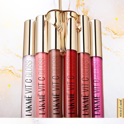 LAKMÉ LAKM LAKME SuperglowVIT C, Glossy Glass Shine Lip Gloss, CherryRedC3, 6 ml, for Smooth and Radiant Lips, with Vitamin C E, High Finish, Women | Ml Red 5