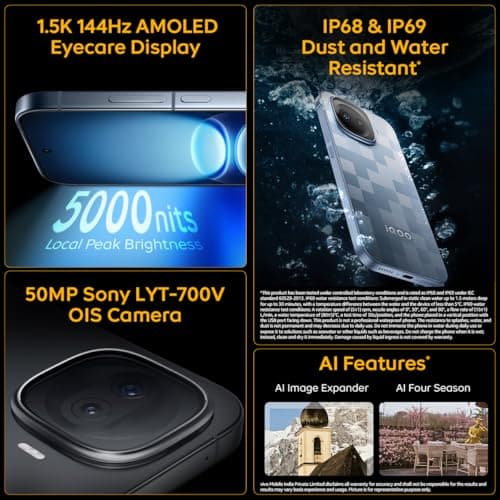 iQOO 15R (Triumph Silver, 12GB RAM, 256GB Storage) | Snapdragon® 8 Gen 5 Processor | India’s Slimmest Smartphone in 7600mAh Battery* | Segment's Most Stable 144FPS Gaming* 5