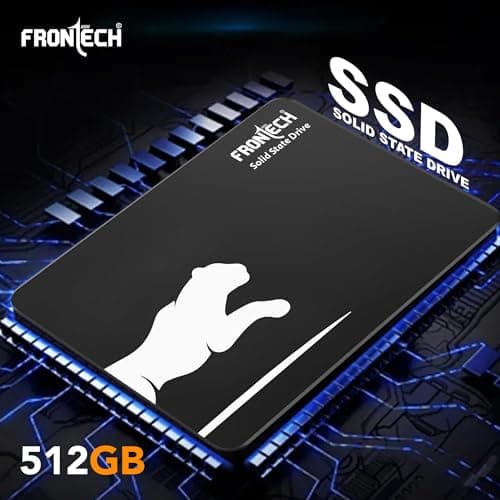 FRONTECH 512GB Internal SSD, 2.5 SATA3, Low Energy Consumption, Ultra Fast with Read/Write Speed Upto 500/460 Mbps, (SSD-0049, Black & White) 2