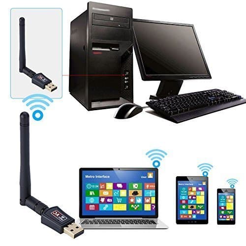 Xtra High Speed 900Mbps WiFi Adapter Wireless Network Adapter Mini USB 2.0 Port Wireless WiFi Adapter 802.IIN with Antenna for Windows XP/Vista/ WIN7/ WIN8/ Linux/MAC(Latest Gen 2019) 4
