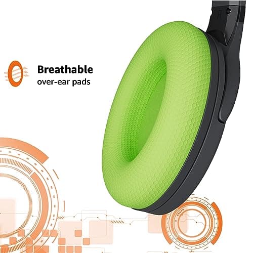 amazon basics 7.1 USB Gaming Wired Over Ear Headphones with Mic | Virtual Surround Sound | 50mm Driver | RGB LEDs (Black - Green) 4