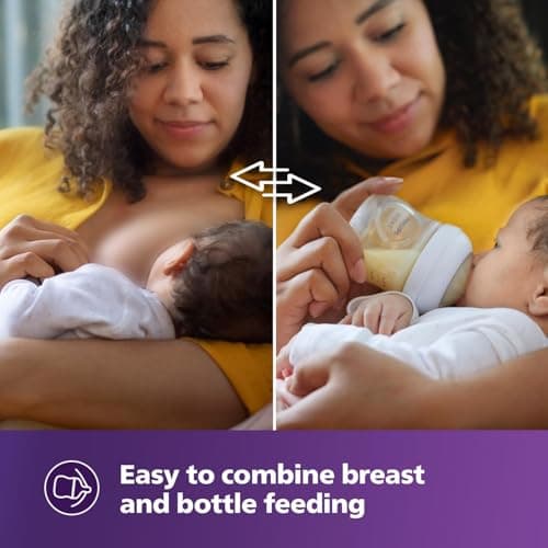 Philips Avent Natural Response 3.0 Plastic Baby Feeding Bottle | 260ml | No.1 Brand Recommended by Moms Worldwide | Ideal for 1 months+| Mimics Breastfeeding | Uniquely Designed Nipple | Pack of 2| SC 3