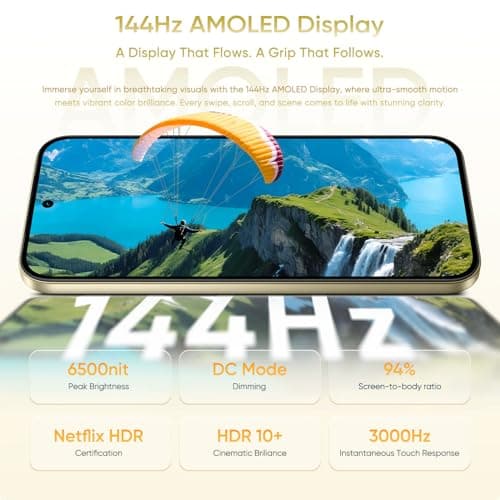 realme 16 Pro 5G Smartphone 12+256GB, 144Hz AMOLED Display, 7000mAh Battery, 80W SuperVOOC, 200MP Primary Camera 50MP Front Camera, MediaTek 7300-Max Processor, IP69, Master Gold 4
