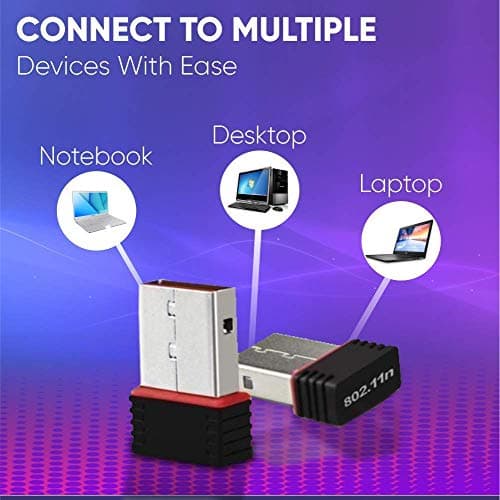 BigPlayer Mini Wireless USB Network Adapter 500Mbps Compact Internet Interface Dongle with WPS Support for Laptop Desktop Computer Black 3