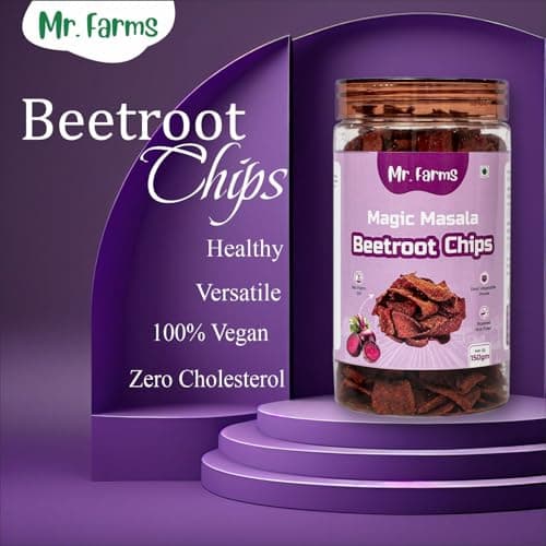 Mr. Farms Magic Masala Beetroot Chips 150g | Healthy Vegetable Snack | Roasted, Not Fried | No Palm Oil | Crunchy Spicy Beetroot Chips with Indian Masala Flavour 3