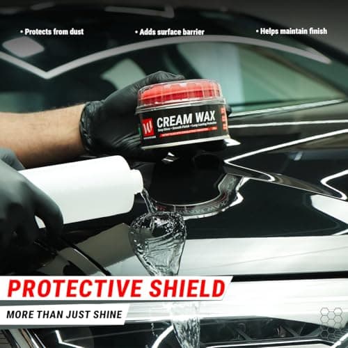 Wavex Cream Wax for Car | Deep Gloss & Paint Protection | Easy Apply Car Wax Polish | Smooth Finish & Long Lasting Shine | Removes Dullness & Enhances Color | 220g 5