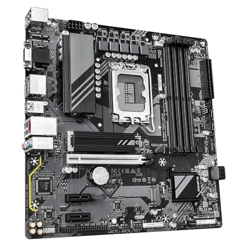 GIGABYTE B760M DS3H GEN5 Motherboard - Supports 14th Gen Intel Core Processors, 6+2+1 Phase Digital VRM, Up to 5600MHz DDR4, 2x PCIe 4.0 M.2, 2.5GbE LAN, USB 3.2 Gen2 3