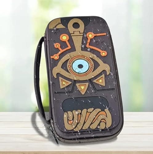 OIVO INDIA Hard Shell Travel Case Pouch Compatible with Nintendo Switch Console, Portable Carrying Case for Switch & Accessories Protective Box (Brown Zelda) 6