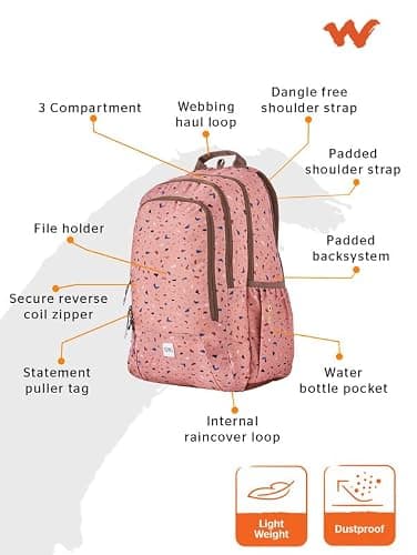 Wiki Stylish Unisex Backpack 3 Durable & Lightweight backpack for Men & Women | Backpack for Office, Gym, Travel (33.5 Litre, Brown) 3