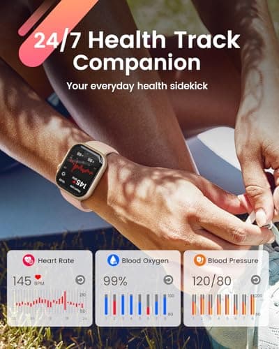 Fitness Smart Watches for Women Men: 1.85" Smart Watch with 30 Days+ Battery Life Make/Recive Call Heart Rate SpO2 Sleep Monitor 120+ Sport IP68 Waterproof Fitness Tracker Watch Reloj Inteligente 3