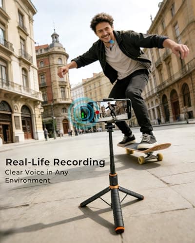 GRENARO Mic for YouTube Wireless, 3-Level Adjustable Noise Cancellation Wireless Microphone,Professional Wireless Mike for Recording, Ideal for Video Recording and Content Creators 4