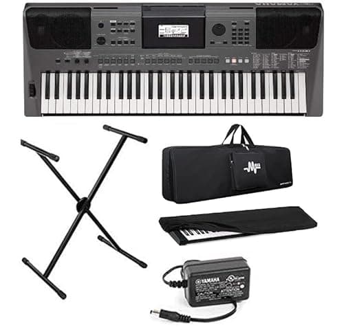 YAMAHA PSR-I500 PORTABLE 61 Keys KEYBOARD WITH ADAPTOR, Black