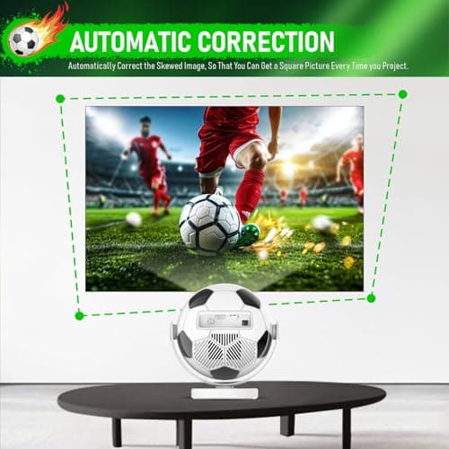 HY300F Smart Mini Projector with Android 14, WiFi 6 & Bluetooth 5.4, 4K Support, Native 720P HD LED Projector, 180° Rotatable Portable Home Theater Projector for Movies, Gaming & Outdoor Use (HY300F) 5