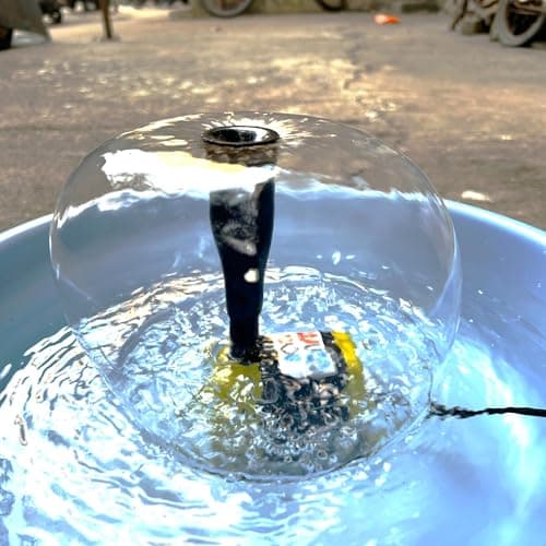 ANMSALES 12W Water Mushroom Fountain Set for Garden,Home,Pond & Vastu. (Black). (One Shower One Mushroom Nozzle).