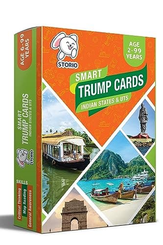 Storio EVA Foam Geography of India Map Puzzles for Kids with Trump Fact Cards for Playing Learning & Educational Toys - Jigsaw Puzzles for Kids Ages 4-8 - Gift for 4, 5, 6, 7, 8 Year Old Boys & Girls 3