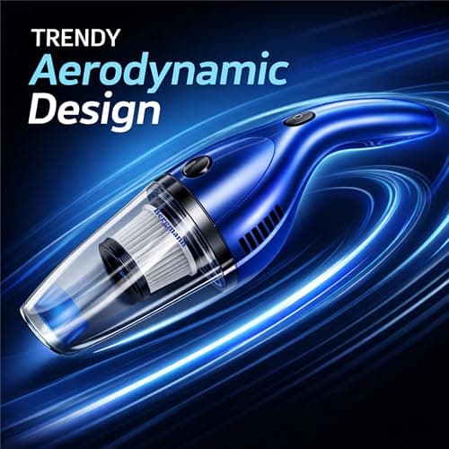 Bergmann Tornado Car Vacuum Cleaner|With Hepa Filter|Sleek Trendy Design|12V Dc,60W|3M Power Cord|Blue,40 Liter 5