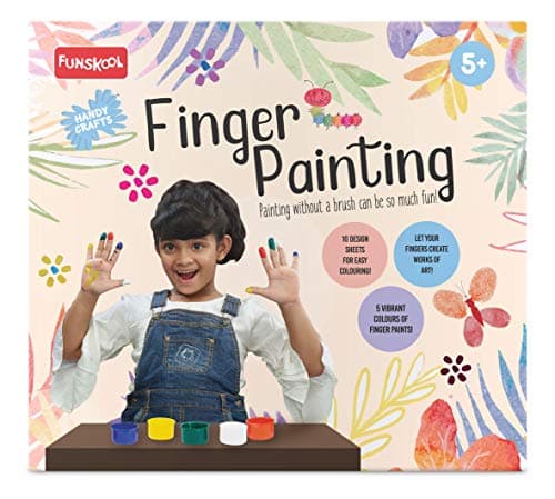 Handycrafts Funskool Finger Painting Kit, DIY Kit, Art and Craft Set for Kids, Learning, Fun & Engaging Activity for Childrens, Multicolour, Gift Set for Kids, Age 5+ Years 2